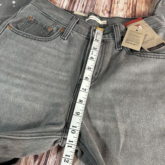 NEW Levi's LOW PRO STRAIGHT Leg Size 26 Gray Mid Rise Jeans Denim Pants 28x30 - Picture 6 of 15